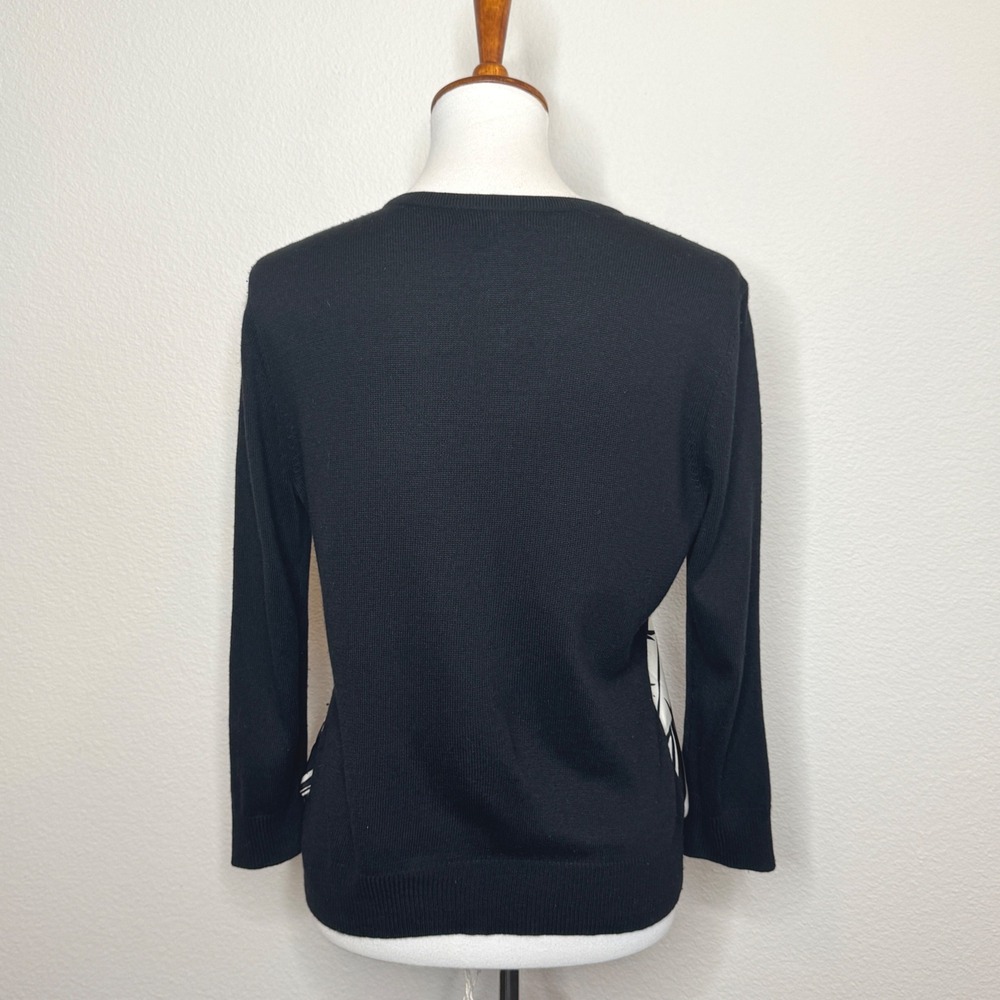 LAUREN RALPH LAUREN Silk Cashmere Women Cardigan Sweater MED Floral Quiet Luxury - Picture 5 of 8